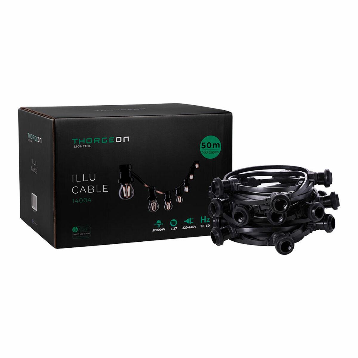 Guirnalda portalámparas Thorgeon Negro 2000 W 100