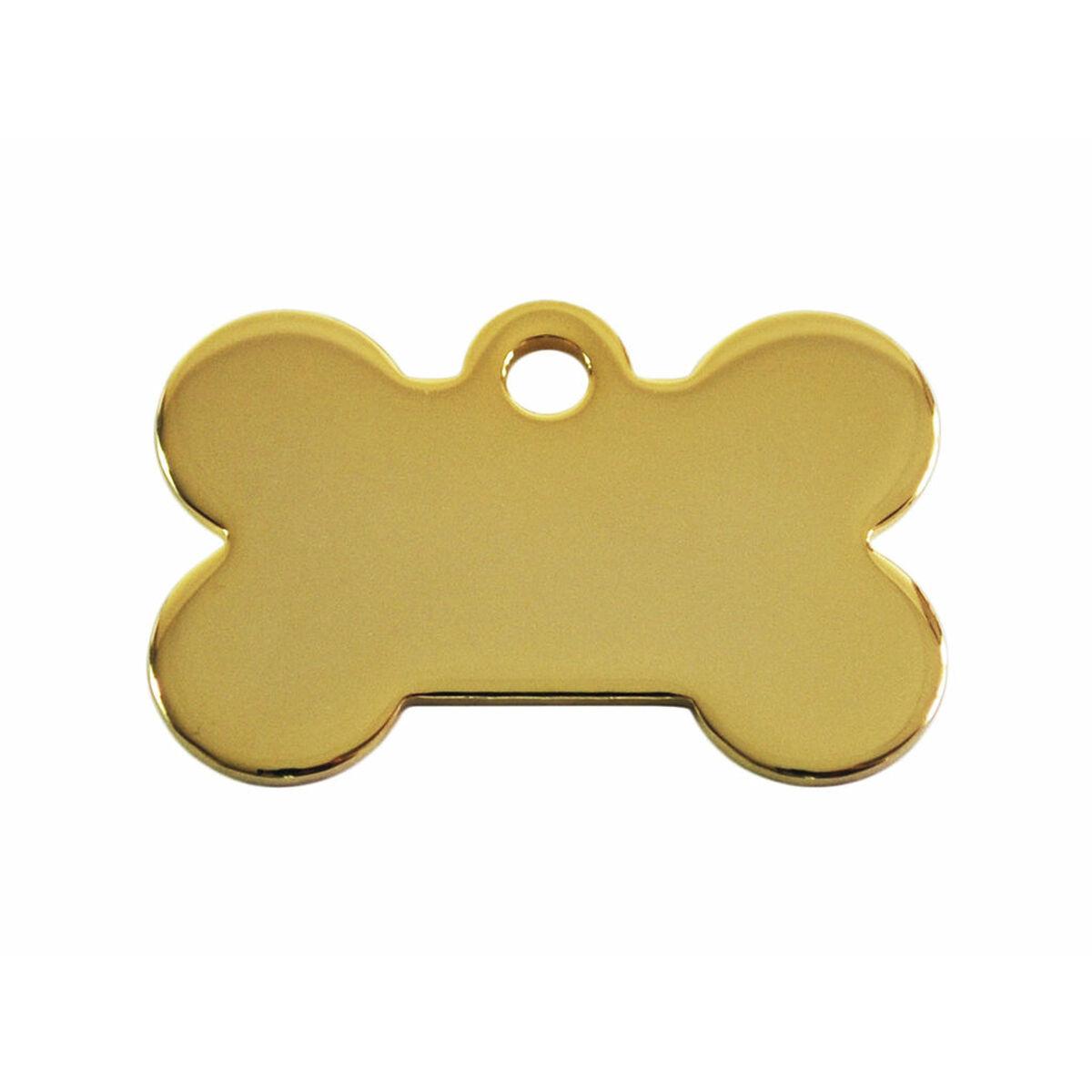 Placa identificativa para collar Imarc Bone Dorado
