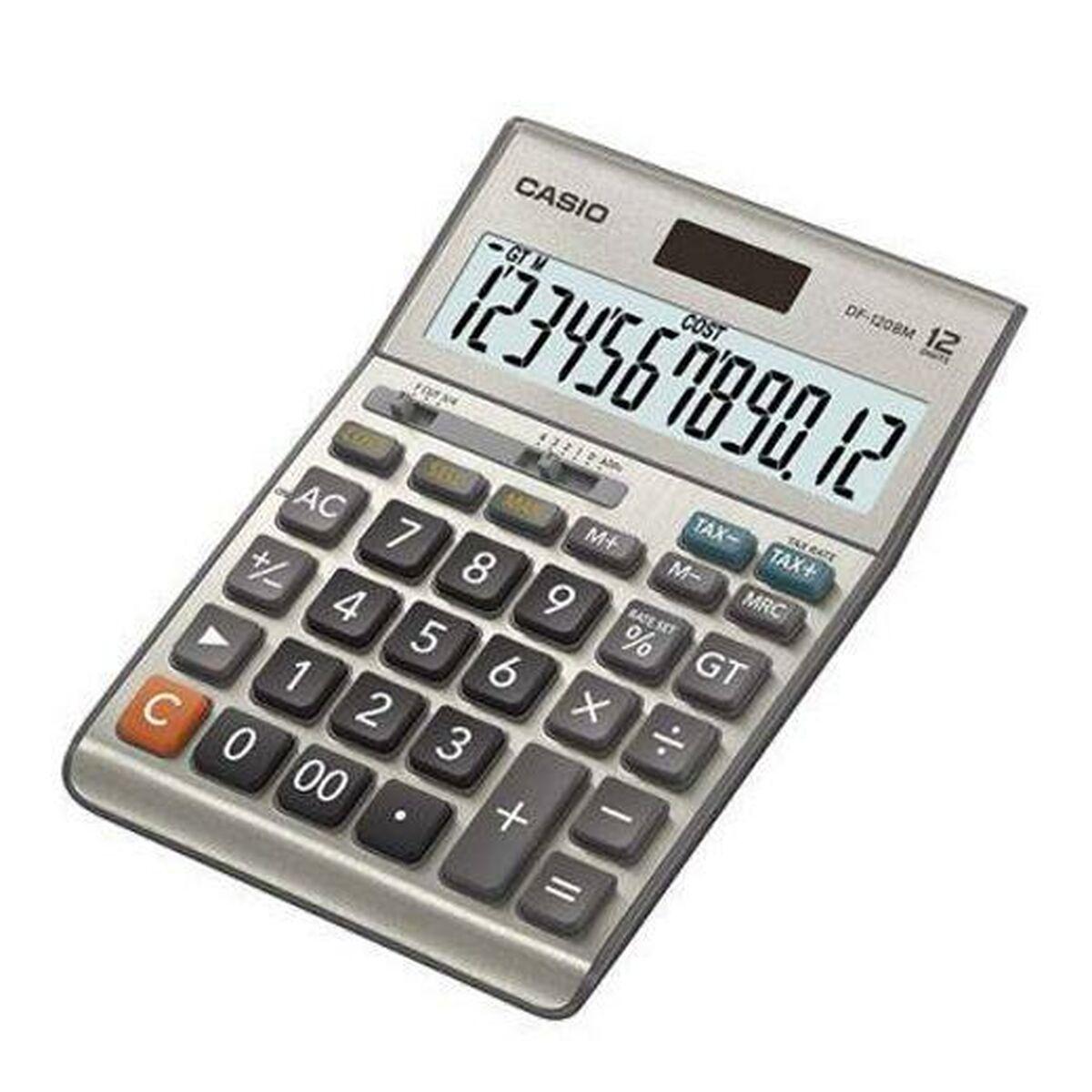 Calculadora Casio DF-120BM Gris Resina