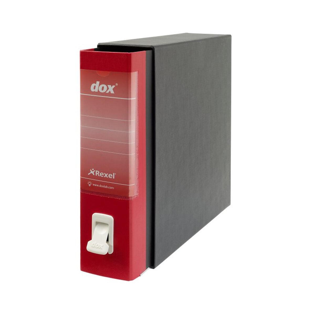 Archivador rellenable Rexel Dox 2 Rojo A4 Cartón Reciclado