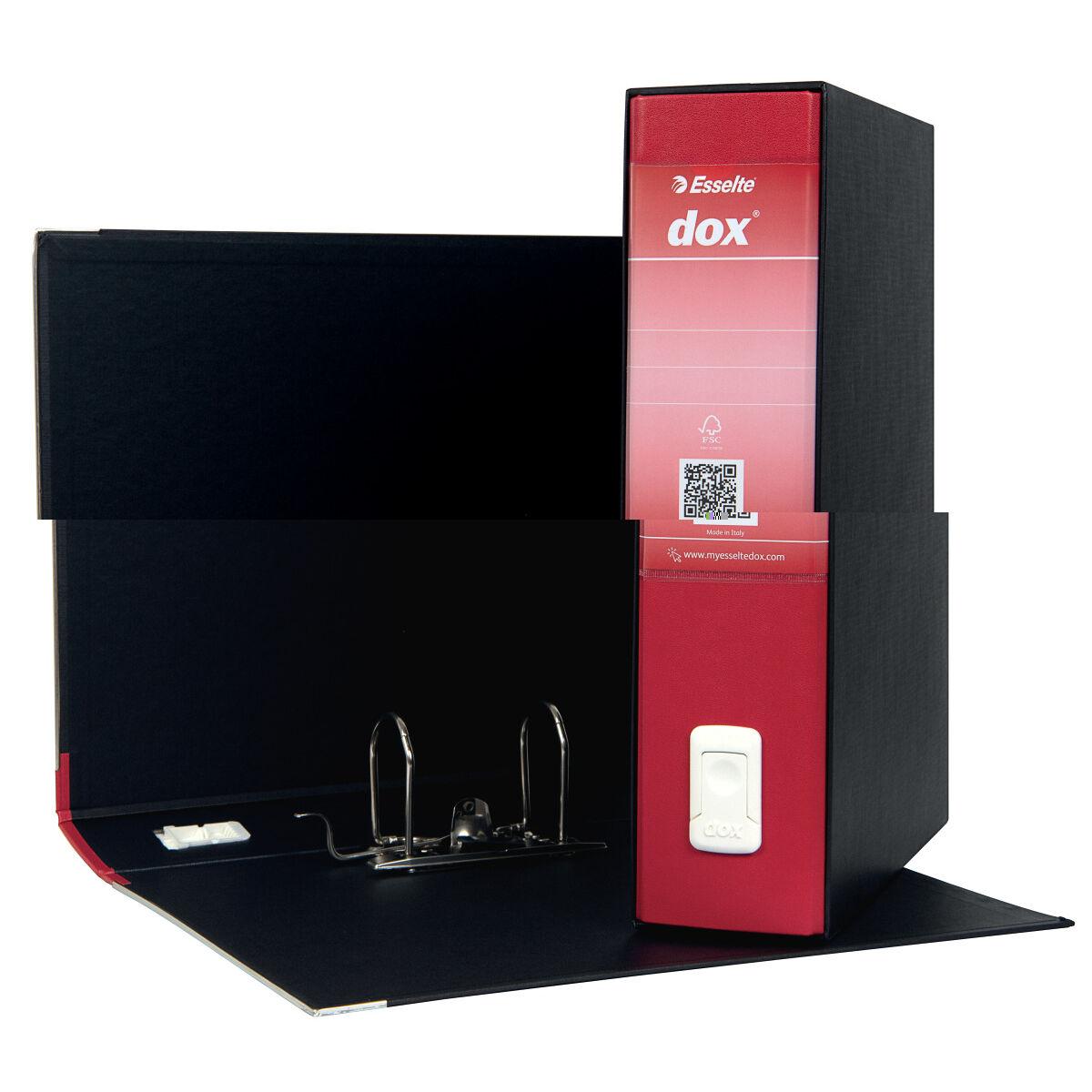 Archivador rellenable Rexel Dox 2 Rojo A4 Cartón Reciclado