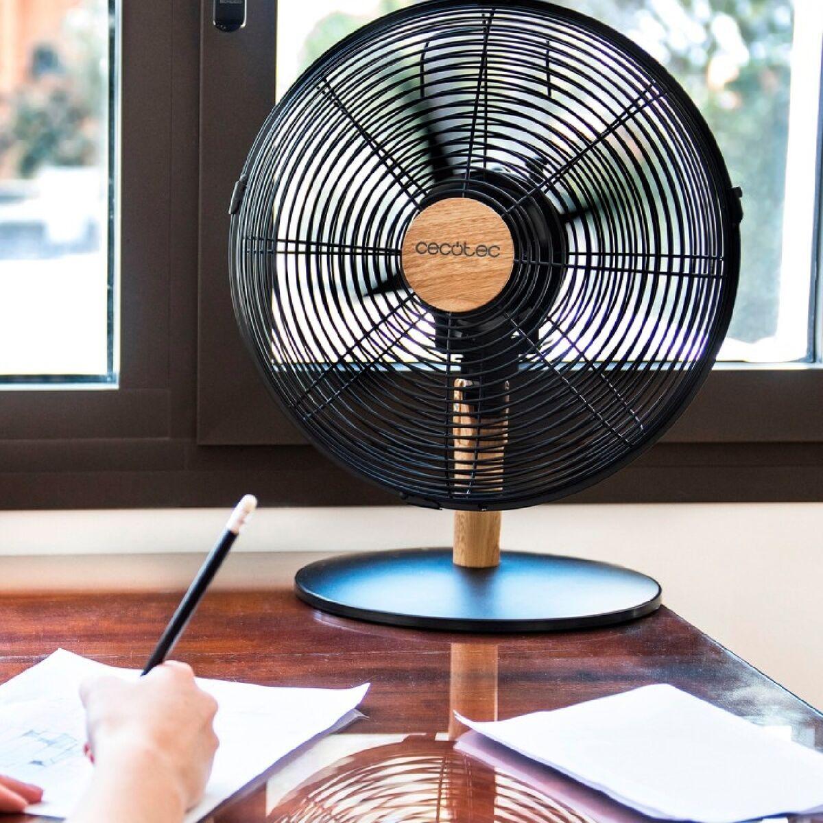 Ventilador de Sobremesa Cecotec EnergySilence 600 WoodDesk Negro 40 W