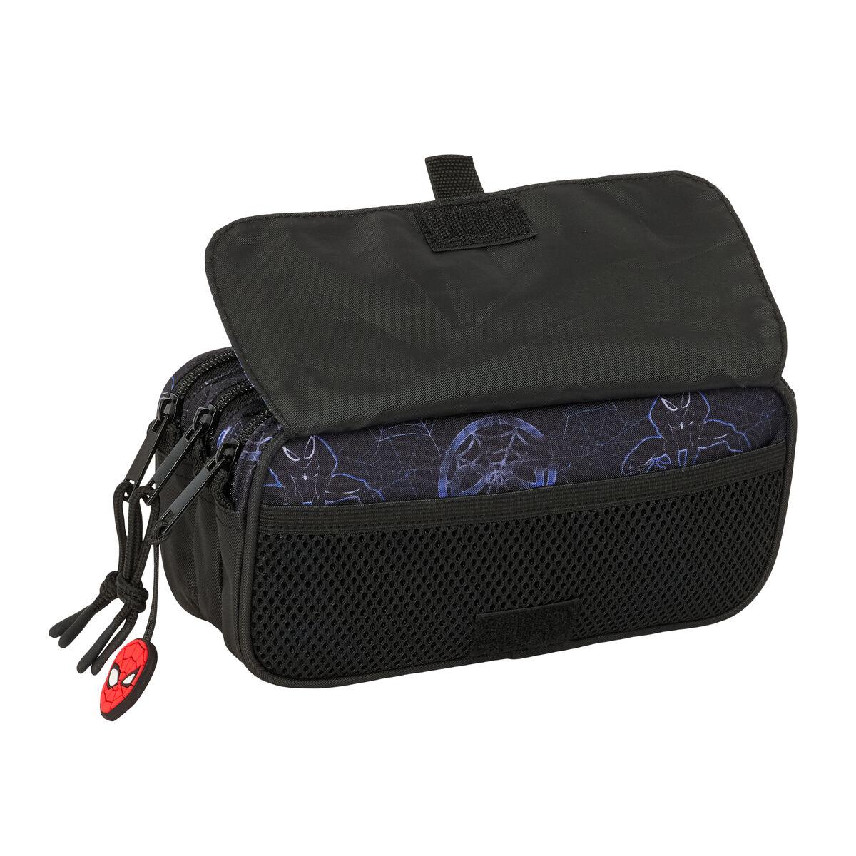 Portatodo Triple Spider-Man Attack Negro 21,5 x 10 x 8 cm