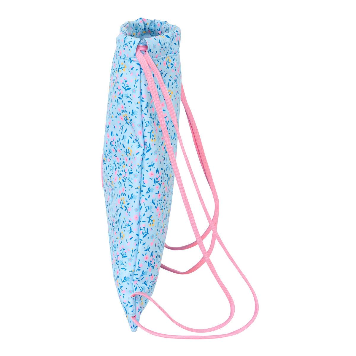 Bolsa Mochila con Cuerdas Vicky Martín Berrocal Paraíso Azul Rosa 35 x 40 x 1 cm