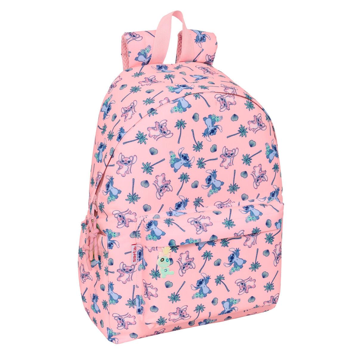 Mochila para Portátil Lilo & Stitch Beach Rosa 31 x 43 x 13 cm