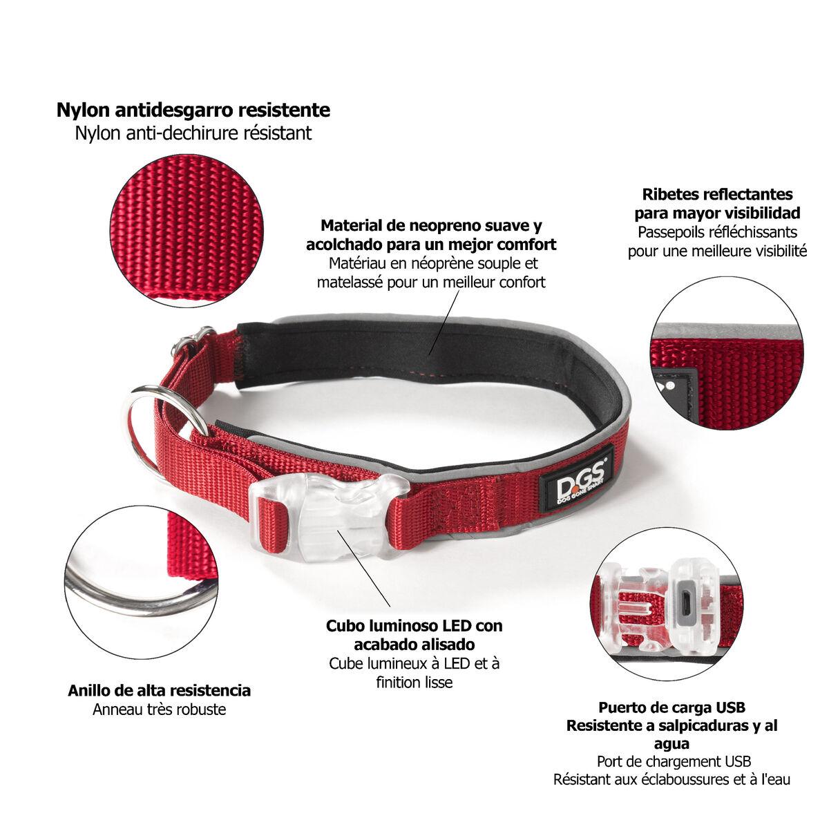Collar para Perro Dog Gone Smart Rojo L Luz