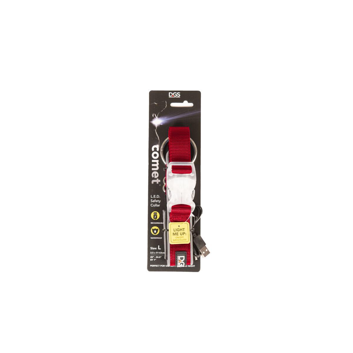 Collar para Perro Dog Gone Smart Rojo L Luz