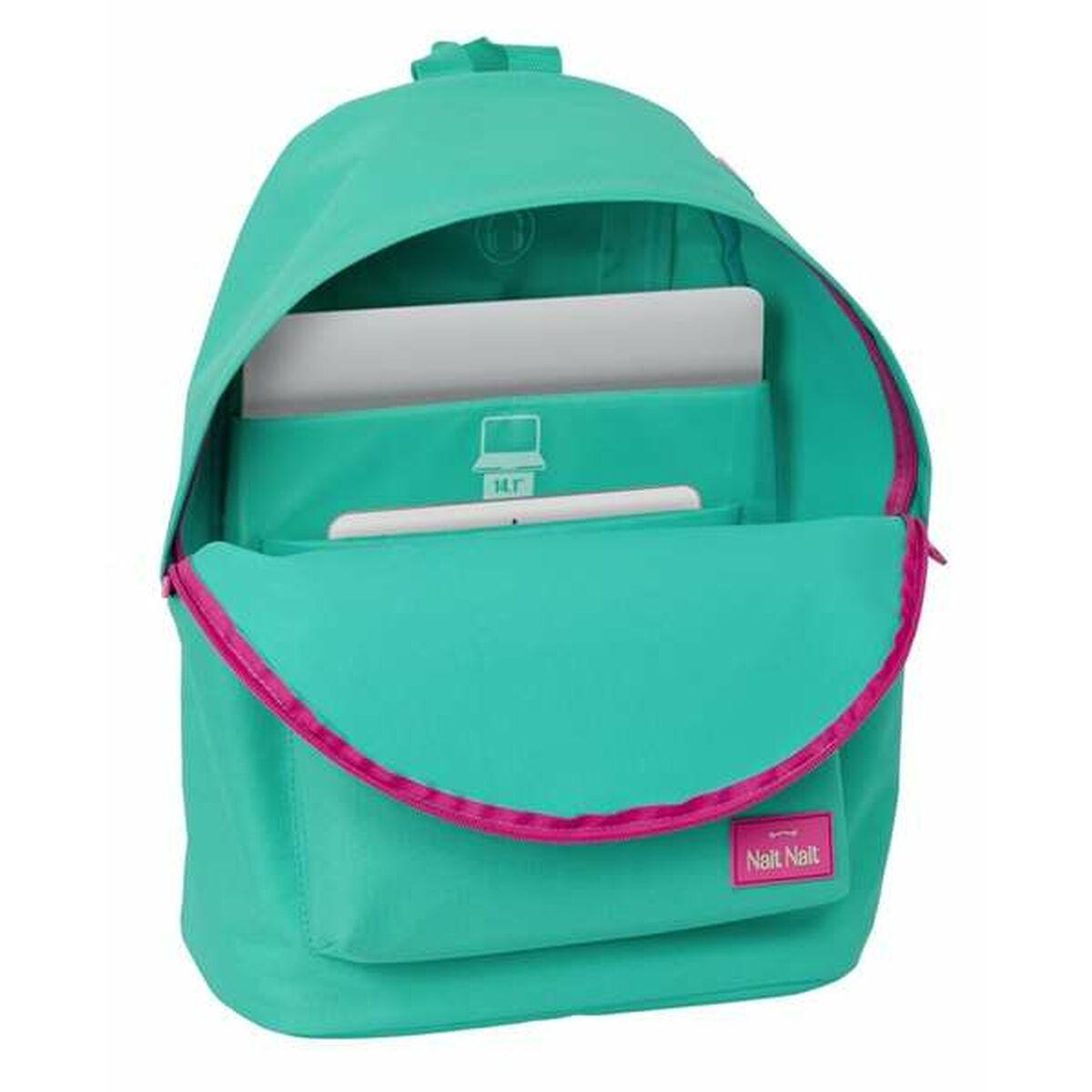 Mochila para Portátil Nait Nait Verde 31 x 41 x 16 cm 14,1
