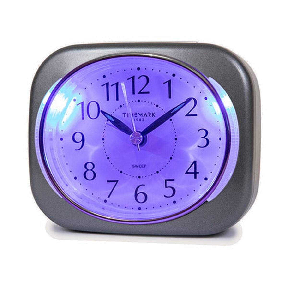 Reloj-Despertador Analógico Timemark 10 x 8,5 x 4 cm Gris Plástico