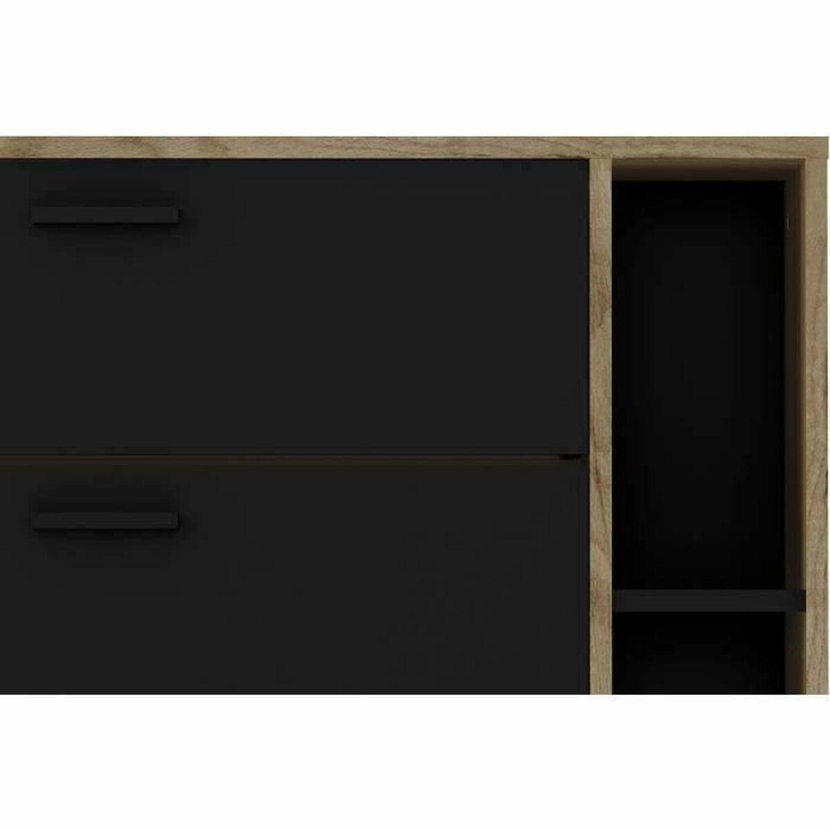 Zapatero Leona Marrón Roble Melamina 90 x 25 x 102 cm