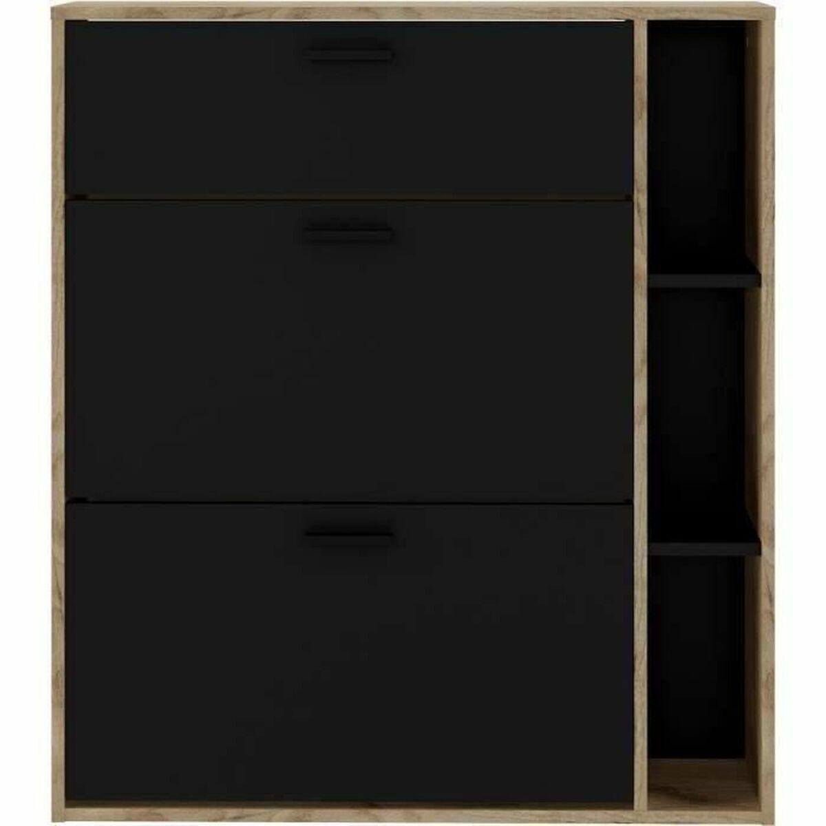 Zapatero Leona Marrón Roble Melamina 90 x 25 x 102 cm