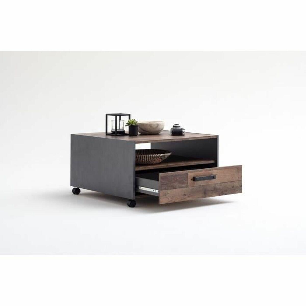 Mesa de Centro Trendteam Gris 70 x 70 x 40 cm