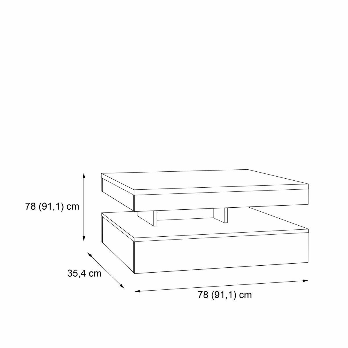 Mesa de Centro Marrón 78 x 78 x 36 cm