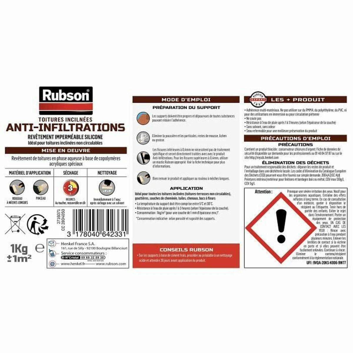 Pintura de Imprimación Rubson Gris Mate 1 L