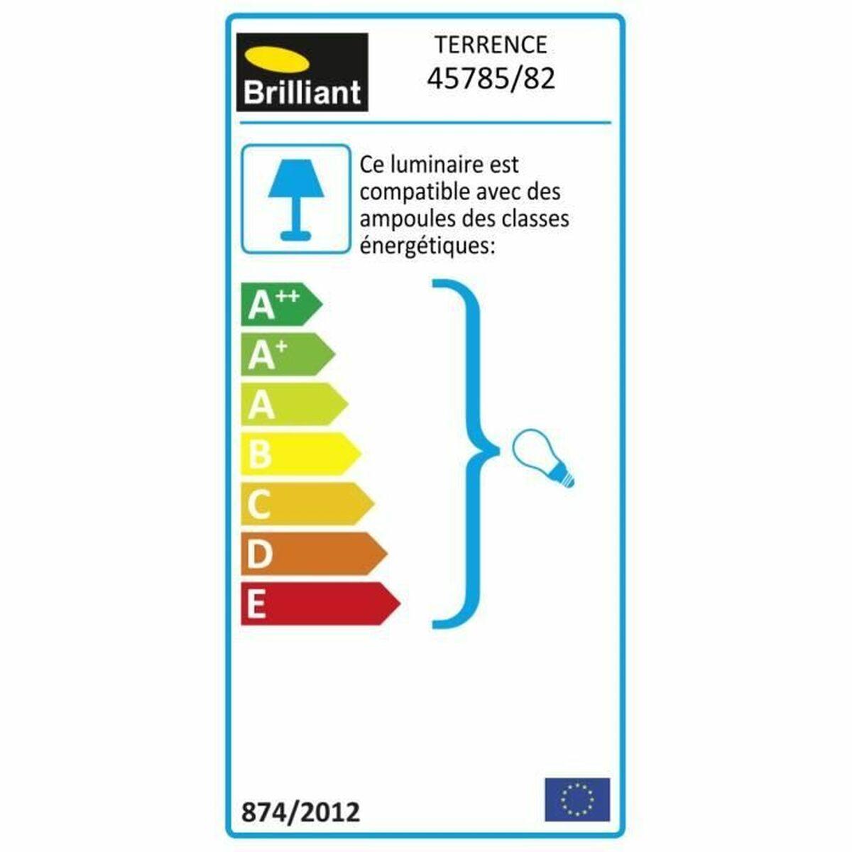 Lámpara solar Brilliant Terrence Transparente Plateado 60 W