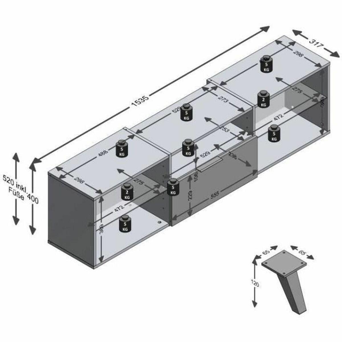 Mueble de TV Negro
