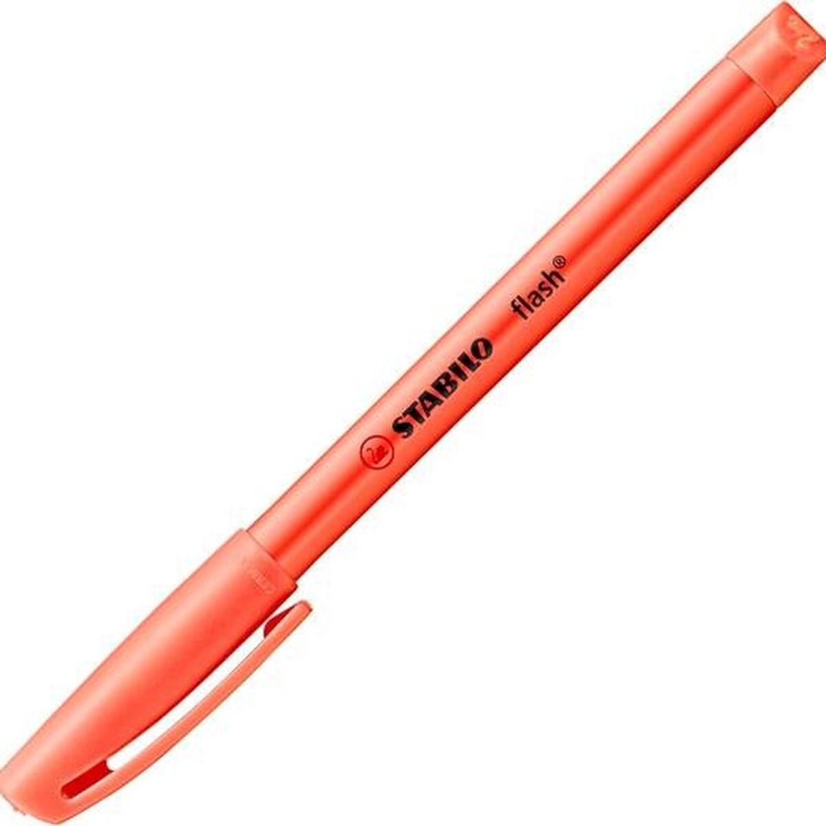 Marcador Fluorescente Stabilo Flash Rojo 10 Unidades