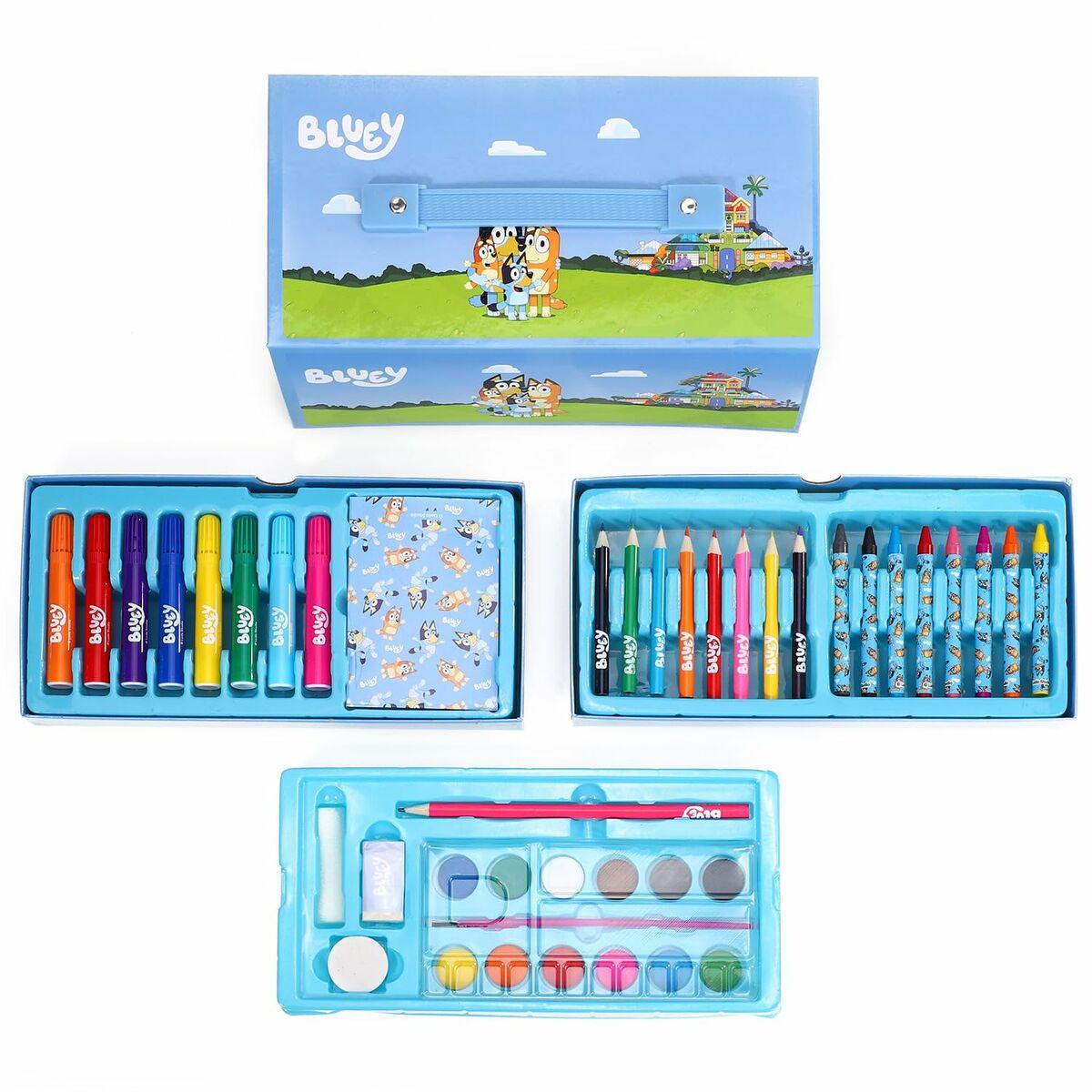 Set de Papelería Bluey Azul 52 Piezas
