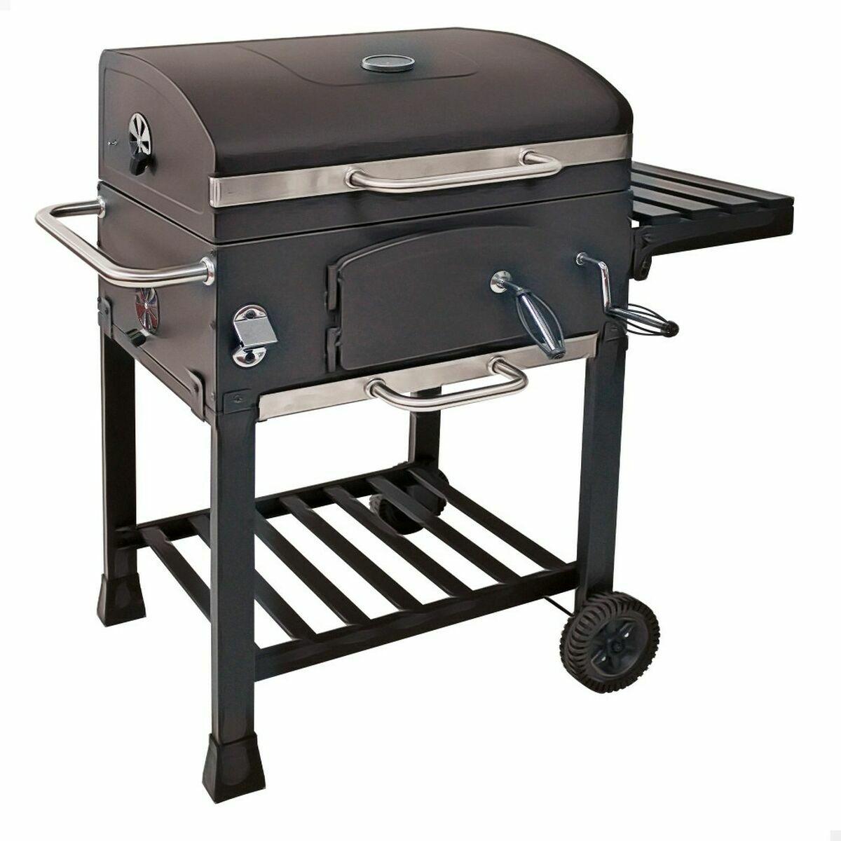 Barbacoa de Carbón con Tapa y Ruedas Aktive 102 x 65 x 104 cm