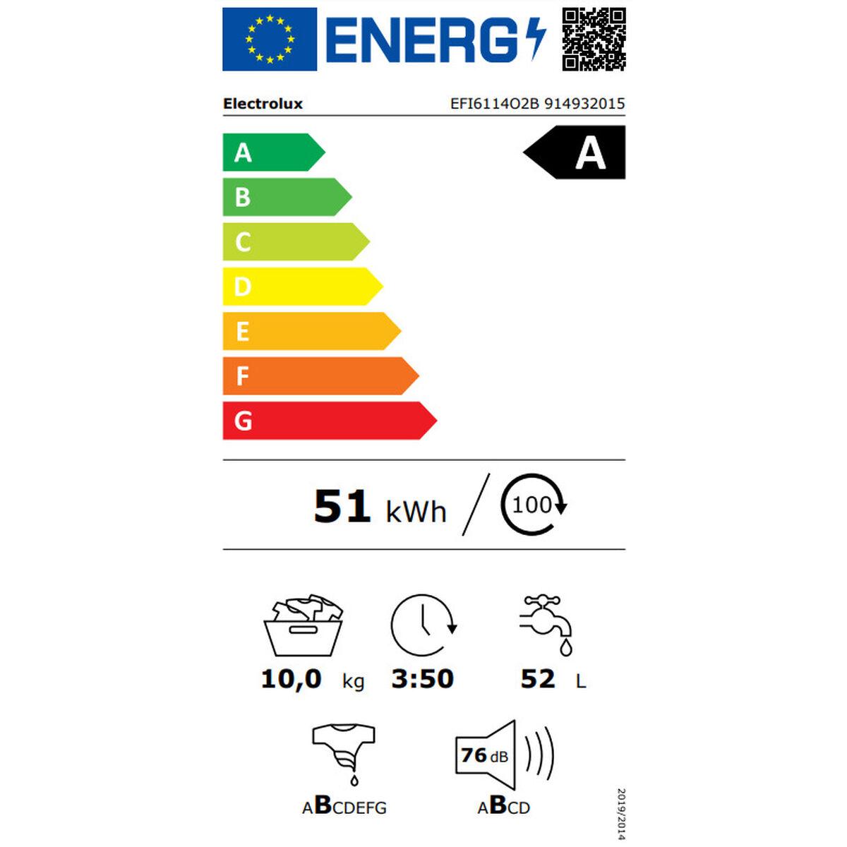 Lavadora Electrolux EFI6114O2B 10 kg 1400 rpm