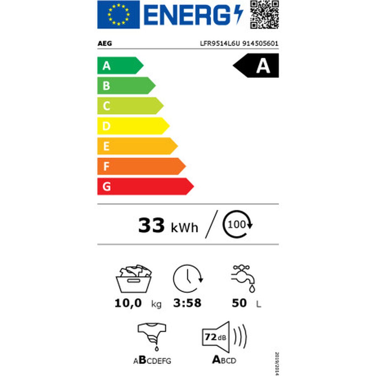 Lavadora AEG LFR9514L6U 60 cm 1400 rpm 10 kg