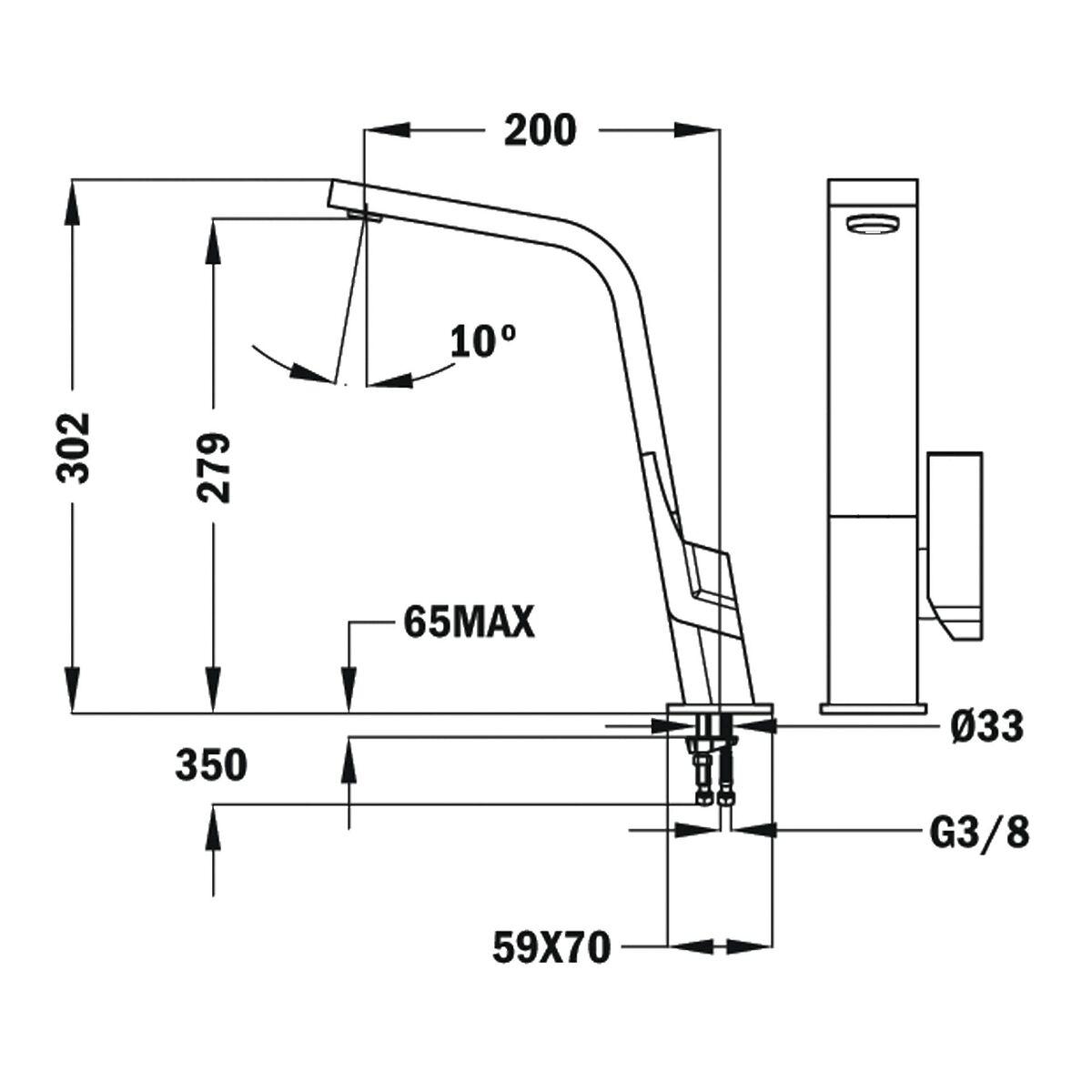 Grifo Monomando Teka IC 915 Blanco Metal