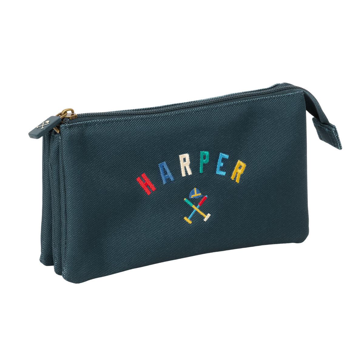 Portatodo Harper & Neyer Azul marino 22 x 12 x 3 cm
