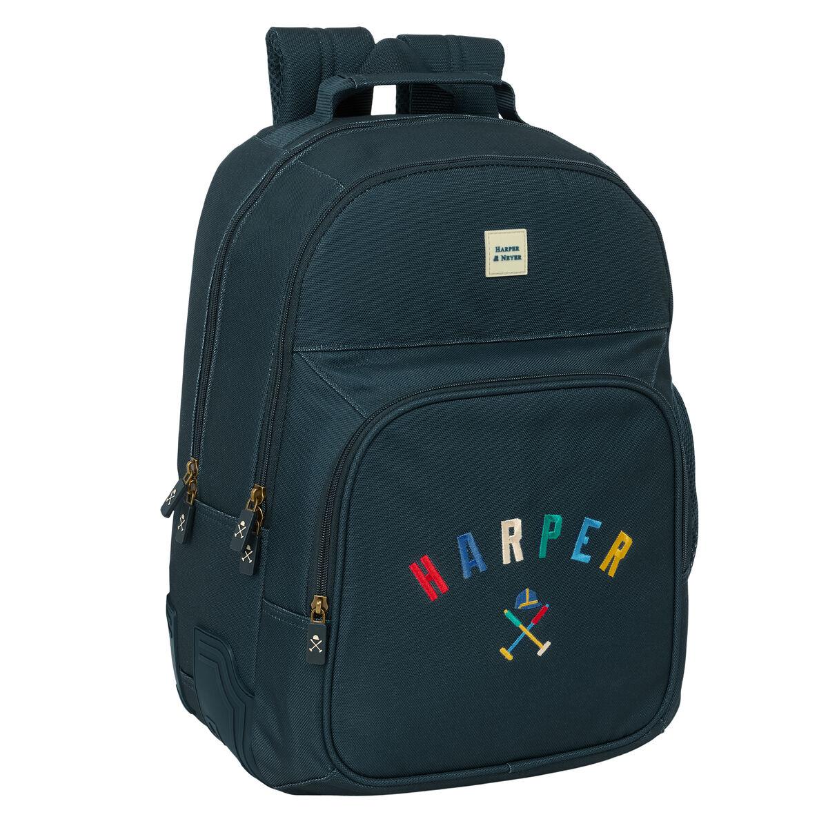 Mochila Escolar Harper & Neyer Azul marino 32 x 42 x 15 cm