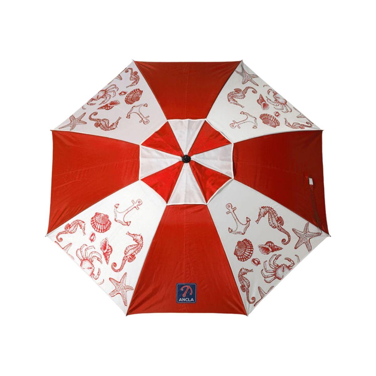 Sombrilla de playa Rojo Ø 200 cm SPF50+ Marino