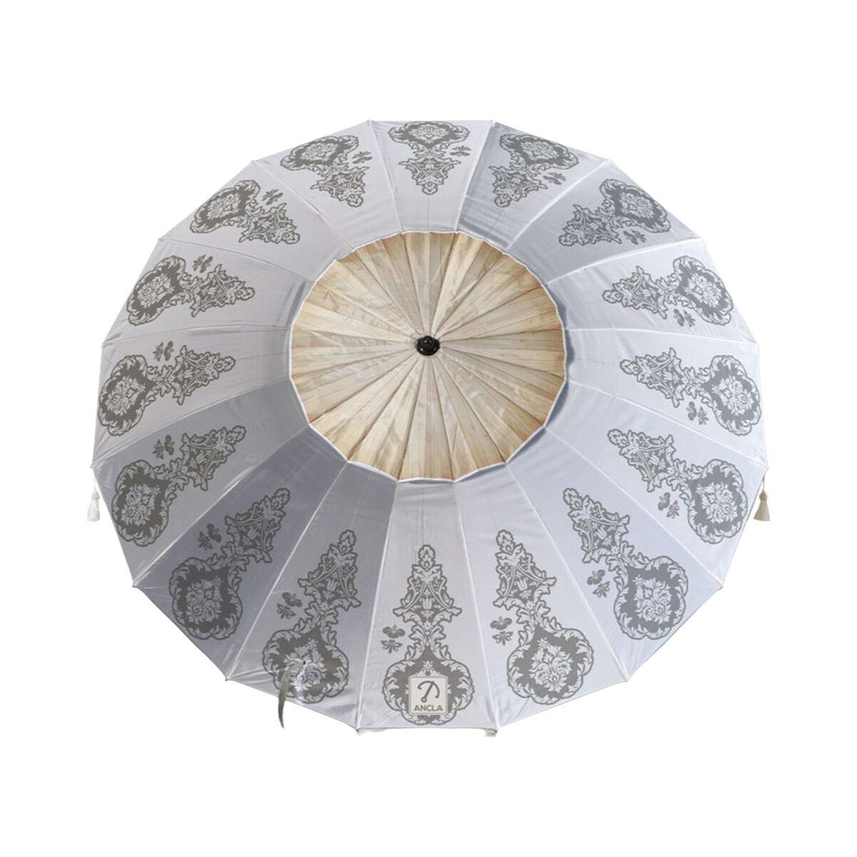 Sombrilla de playa Blanco Ø 220 cm SPF50+ Boho