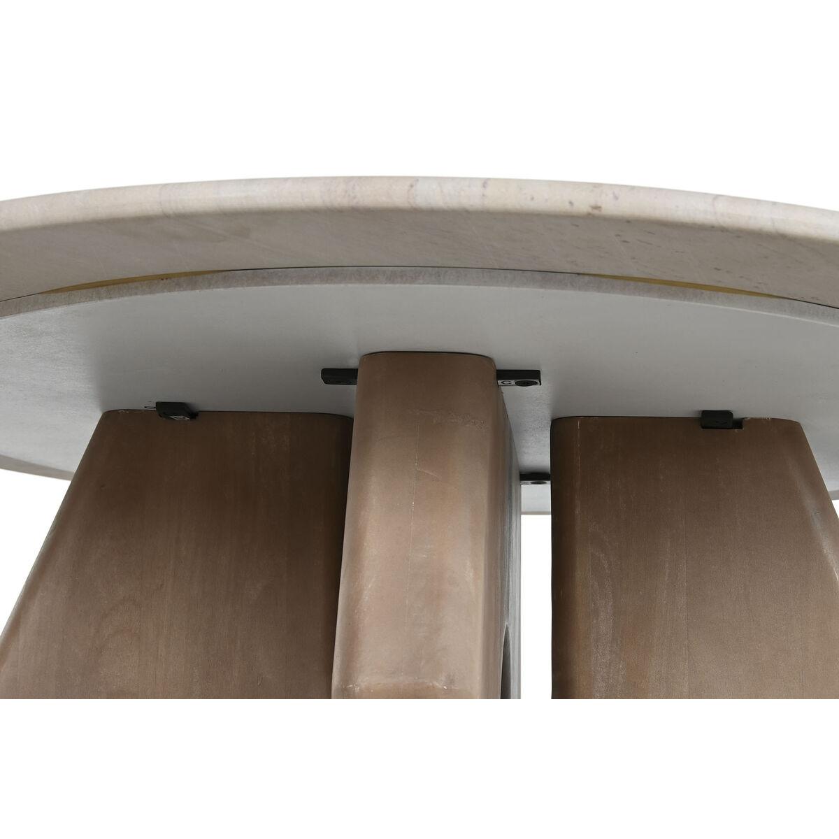 Mesa de Centro Home ESPRIT Marrón Beige 91 x 91 x 40 cm