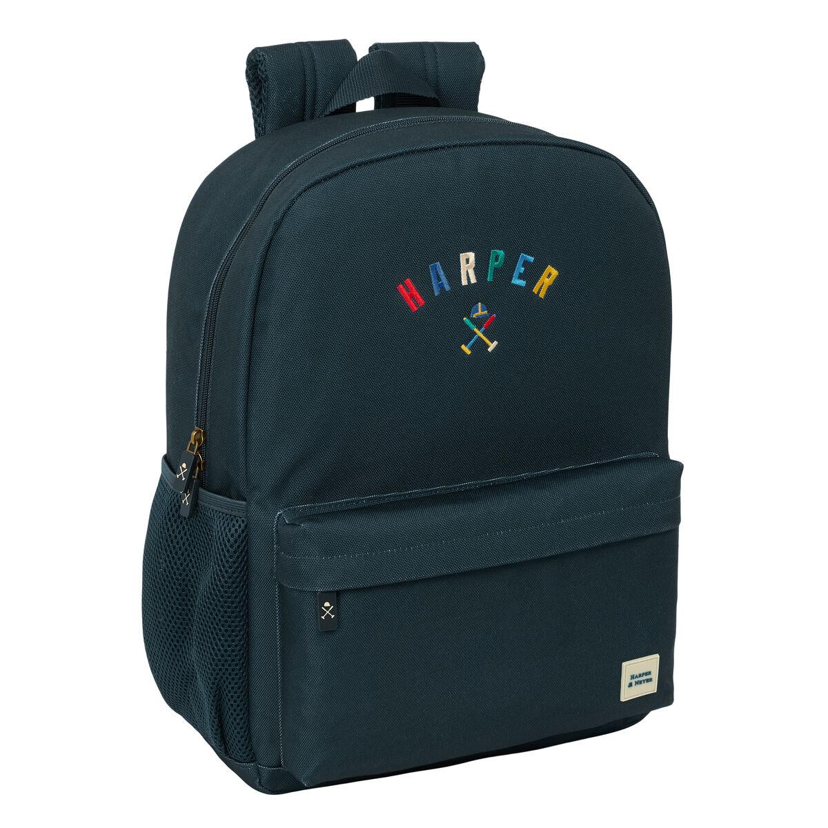 Mochila Escolar Harper & Neyer Azul marino 32 x 43 x 14 cm