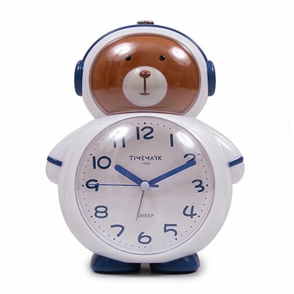 Reloj-Despertador Analógico Timemark Oso Astronauta Multicolor Plástico