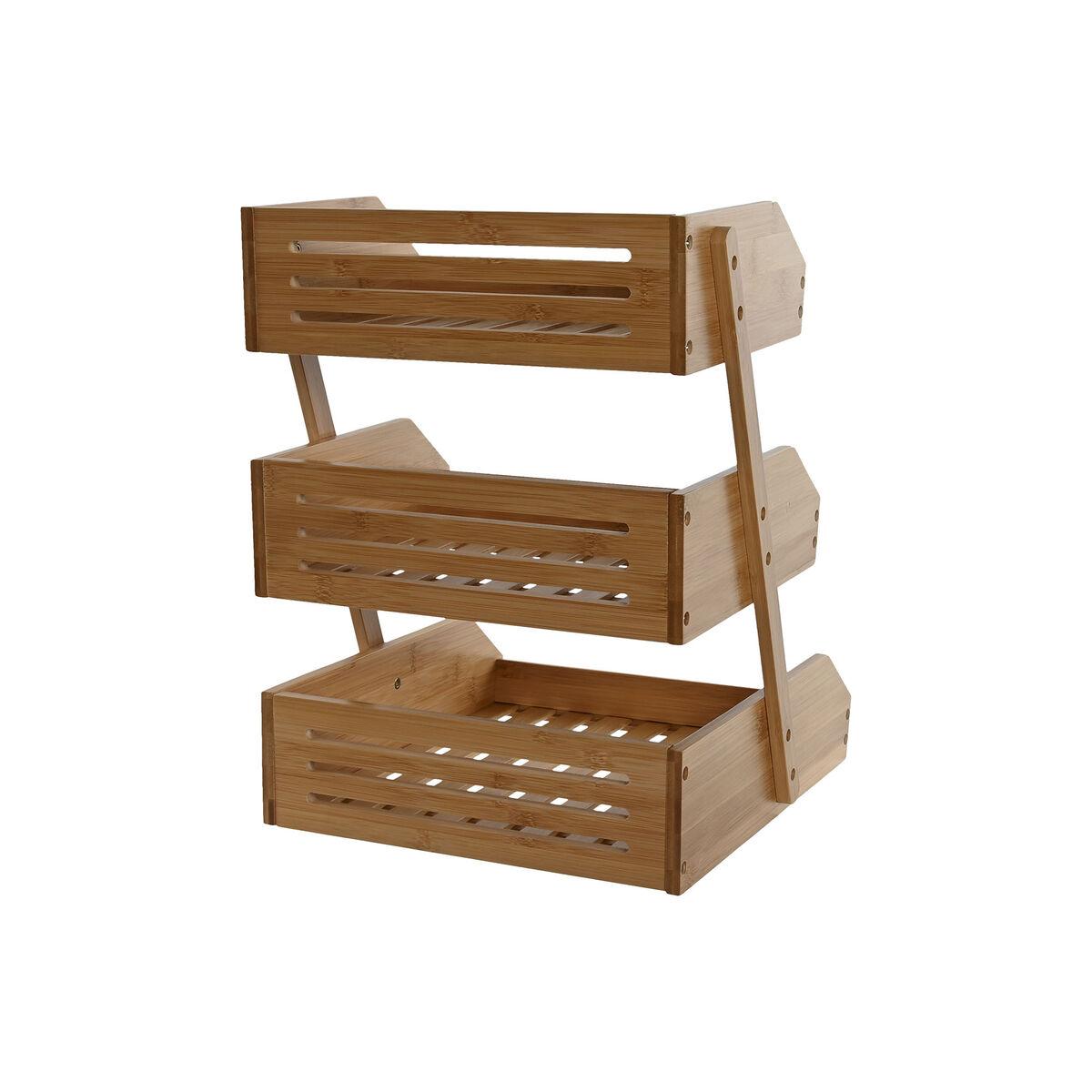 Frutero Home ESPRIT Natural Bambú 30 x 33 x 41 cm