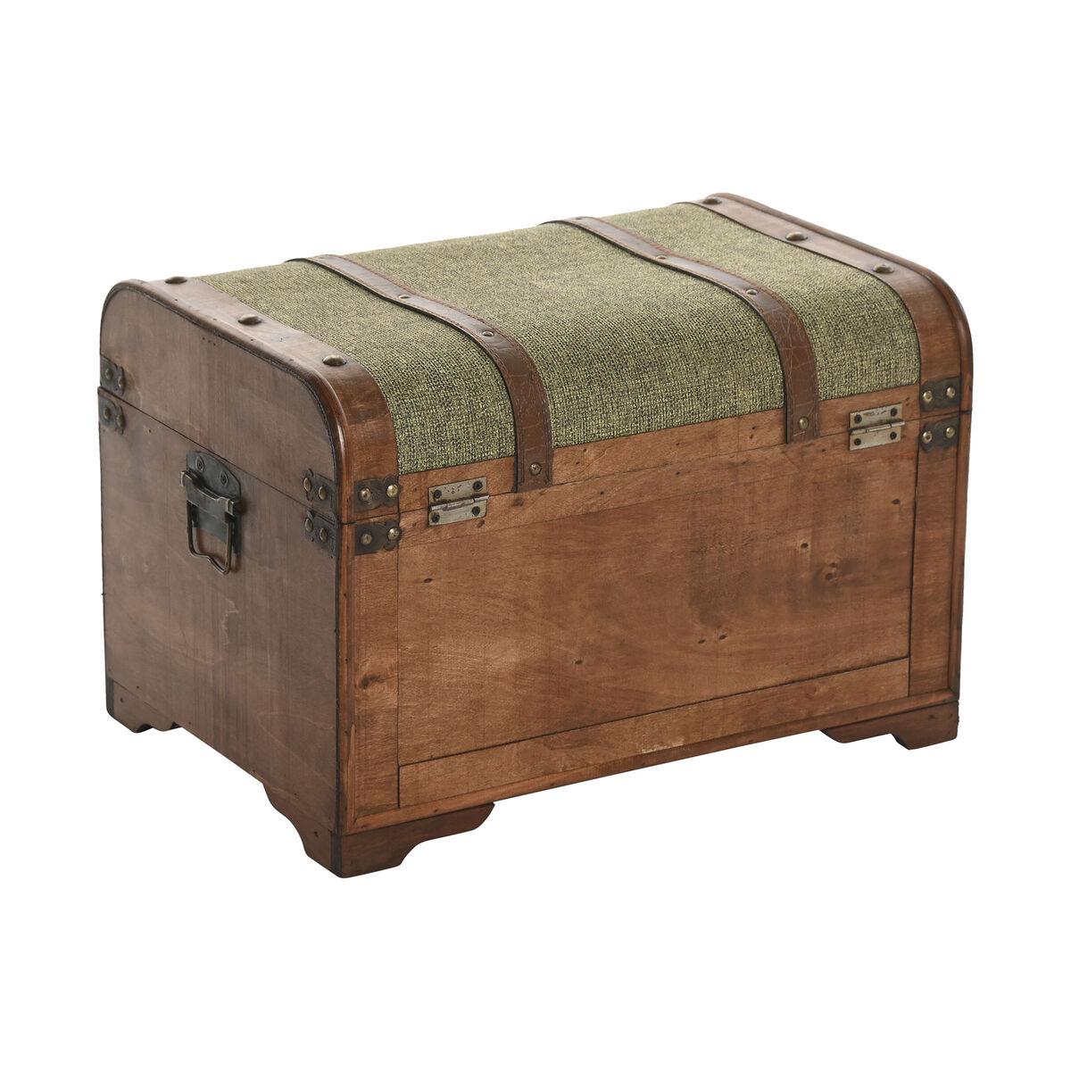 Juego de Baúles Home ESPRIT Verde Multicolor Madera Lienzo Tropical 60 x 43,5 x 42 cm (3 Unidades)