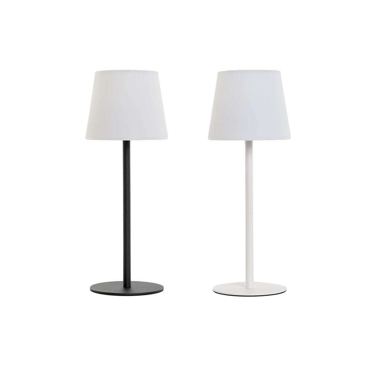 Lámpara solar Home ESPRIT Blanco Negro 15 x 15 x 40 cm