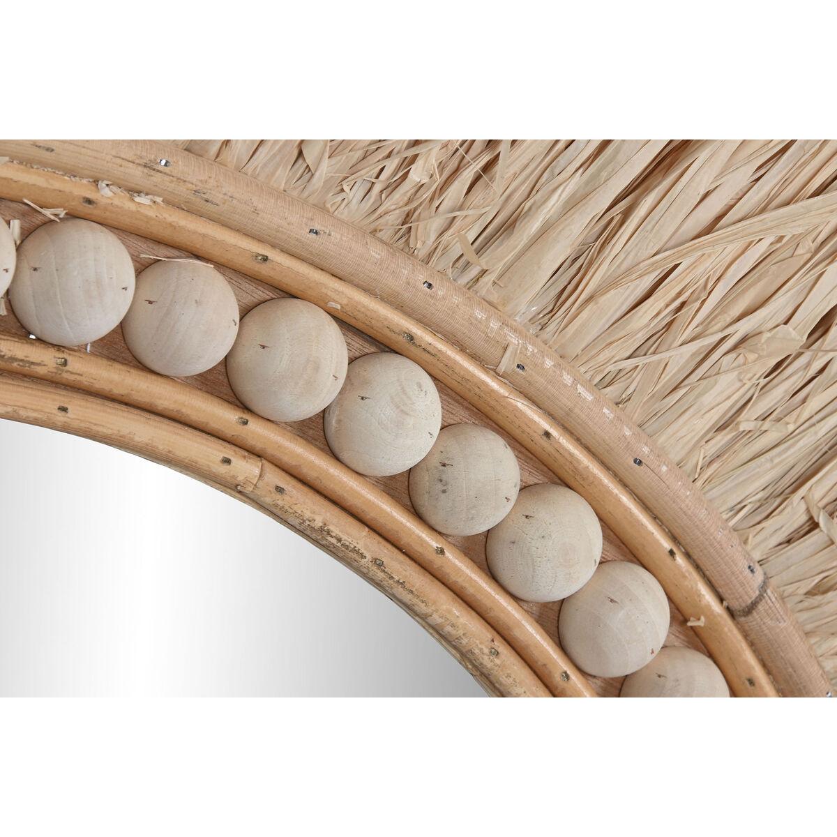 Espejo de pared Home ESPRIT Natural Tropical 80 x 4 x 80 cm
