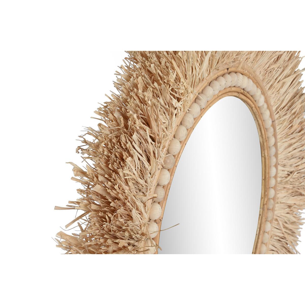 Espejo de pared Home ESPRIT Natural Tropical 80 x 4 x 80 cm