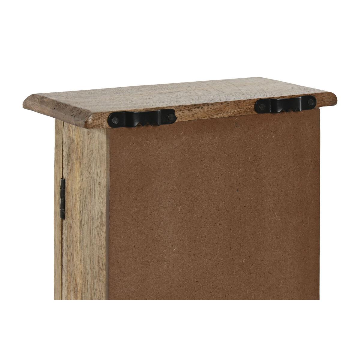 Armario de llaves Home ESPRIT Natural 18 x 7,5 x 28 cm