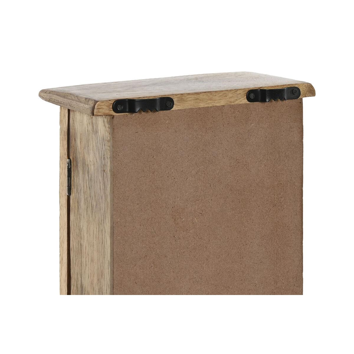 Armario de llaves Home ESPRIT Blanco Natural 18 x 7,5 x 28 cm