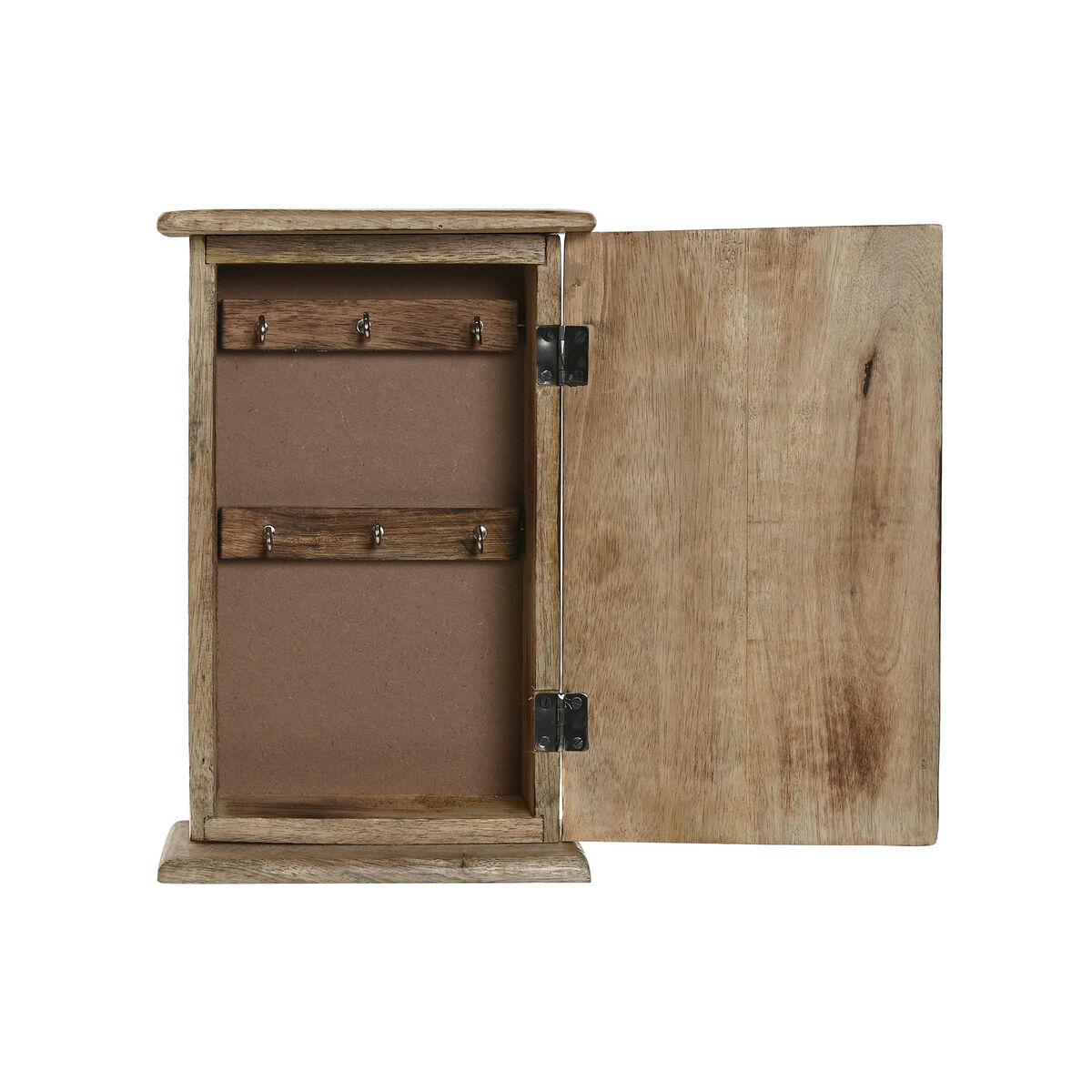 Armario de llaves Home ESPRIT Blanco Natural 18 x 7,5 x 28 cm
