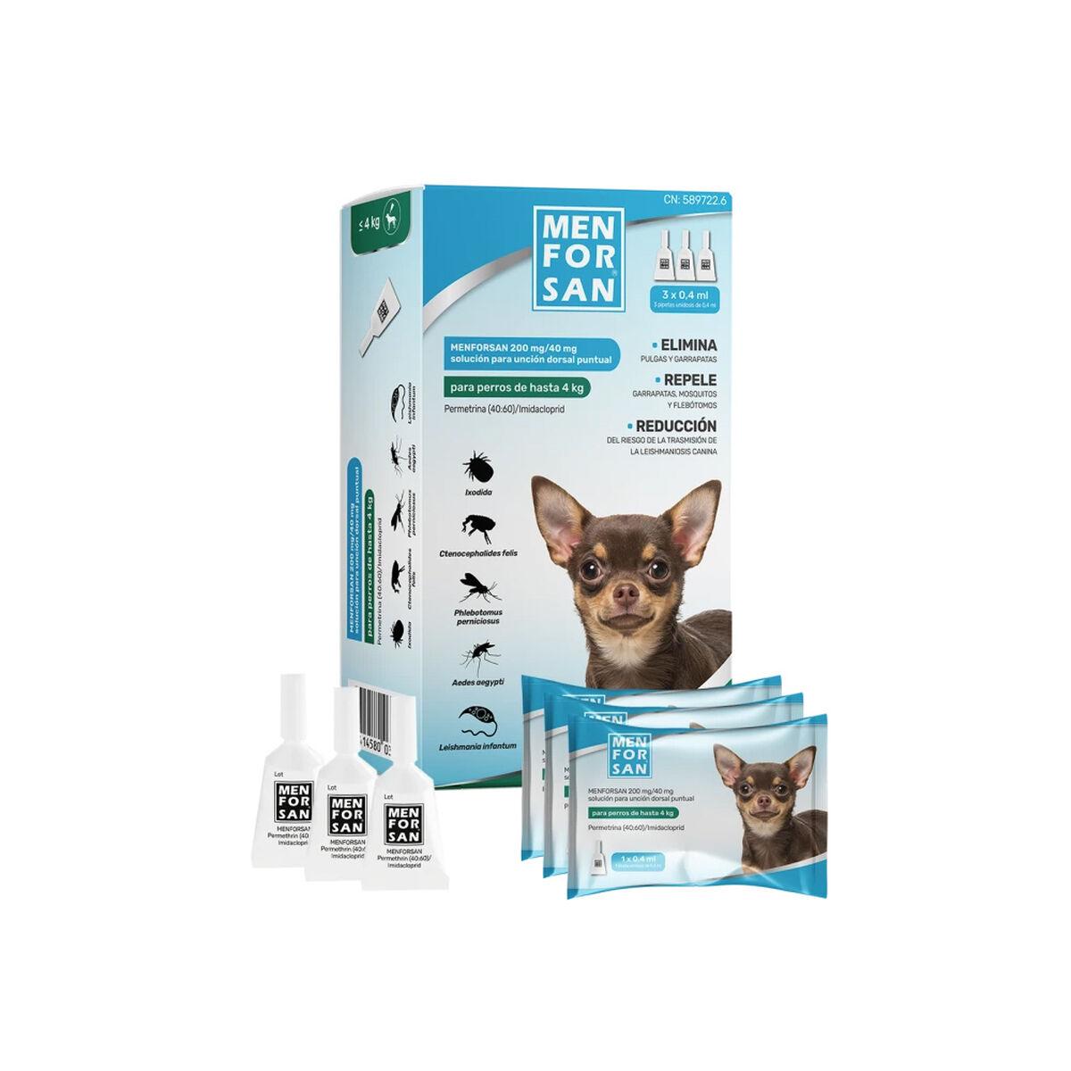 Pipeta para Perros Menforsan SPOT-ON Hasta 4 kg