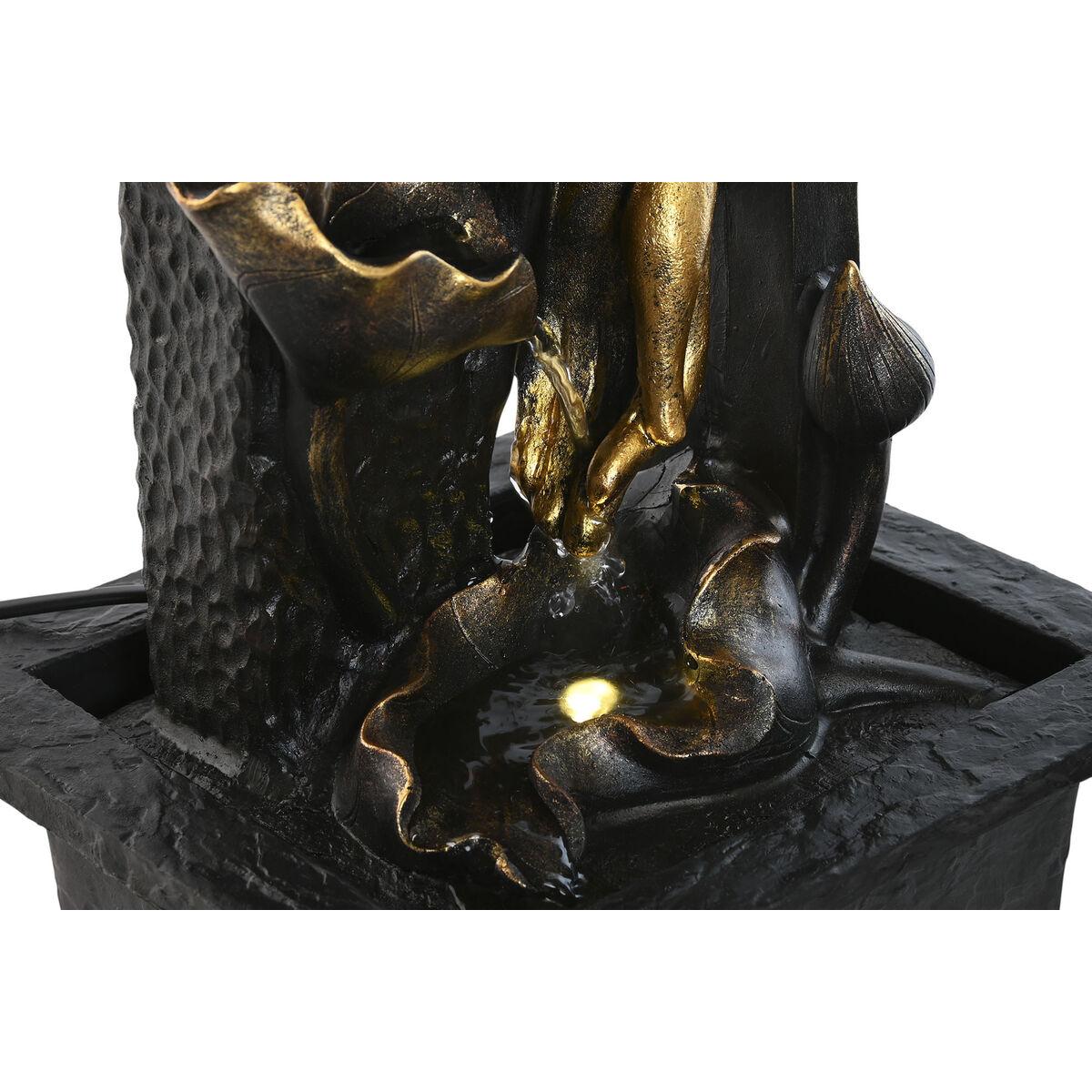 Fuente de Jardín Home ESPRIT Resina Buda Oriental 21 x 19 x 27 cm (2 Unidades)