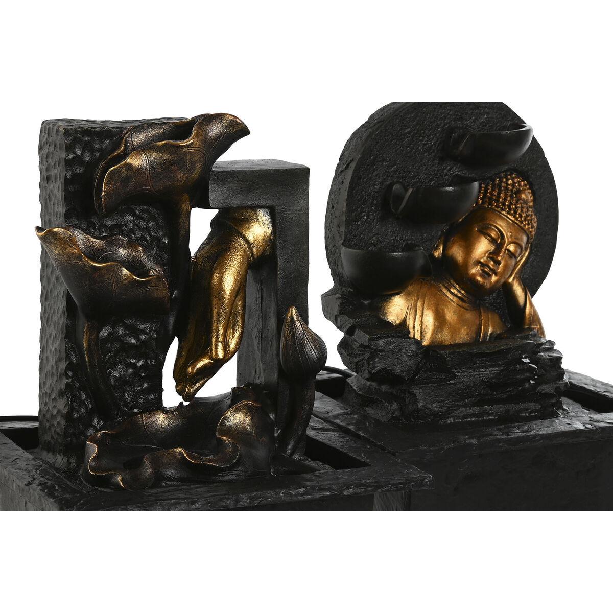 Fuente de Jardín Home ESPRIT Resina Buda Oriental 21 x 19 x 27 cm (2 Unidades)