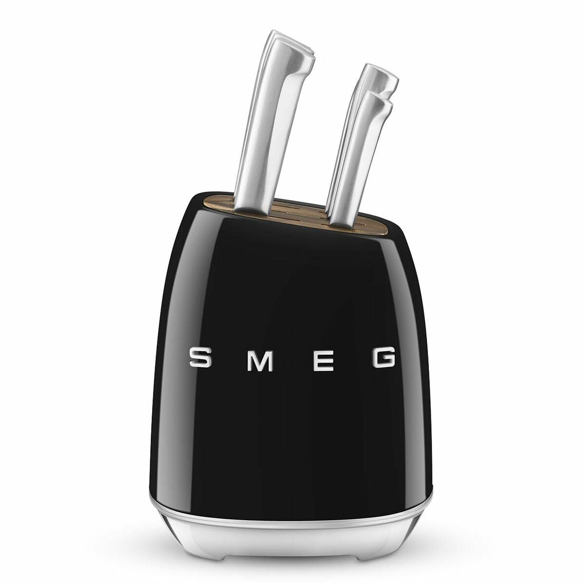 Juego de Cuchillos de Cocina y Soporte Smeg KBSF02BL