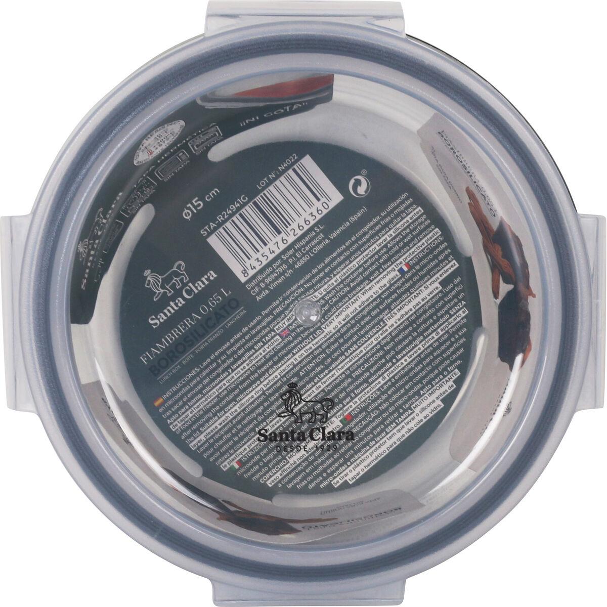 Fiambrera Hermética Santa Clara Transparente 650 ml (6 Unidades)