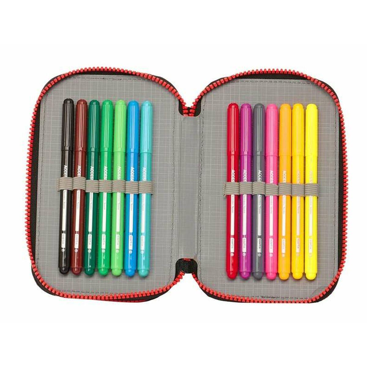Plumier Doble Safta 12,5 x 19,5 x 4 cm 28 piezas