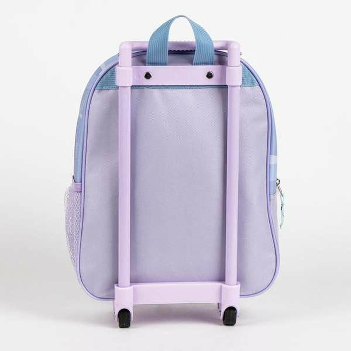 Mochila Escolar 3D con Ruedas Frozen Azul Lila 25,0 x 31,0 x 10,0 cm