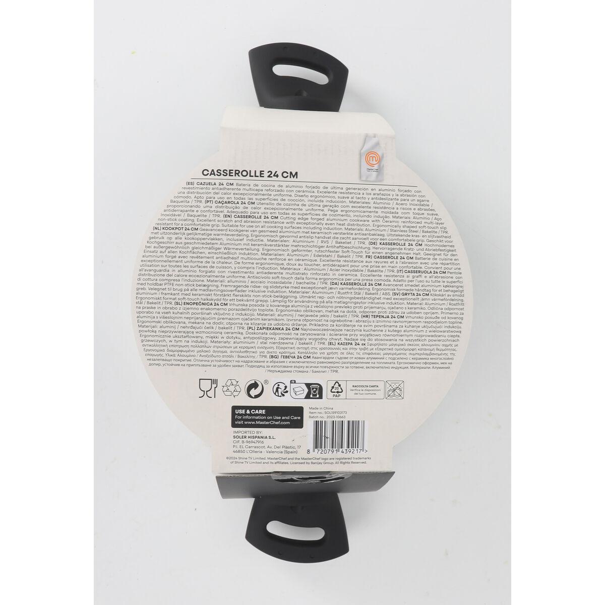 Cacerola Con Tapa MasterChef 24 cm (4 Unidades)