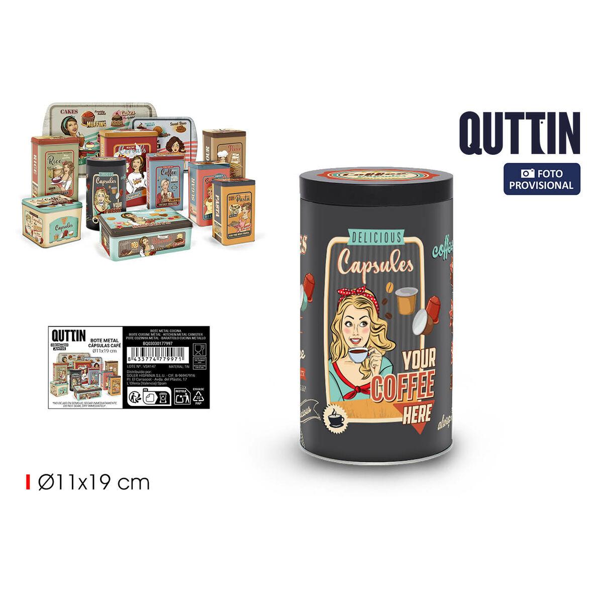 Bote Metálico Quttin Capsules (12 Unidades)